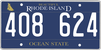 RI license plate 408624