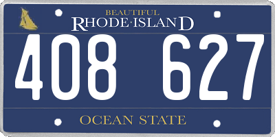 RI license plate 408627