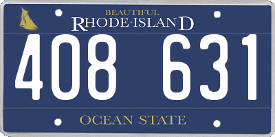 RI license plate 408631