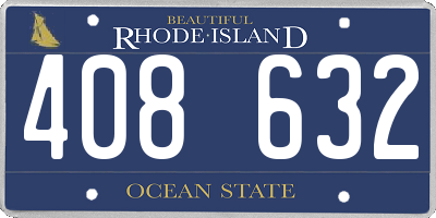 RI license plate 408632