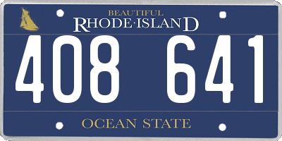 RI license plate 408641