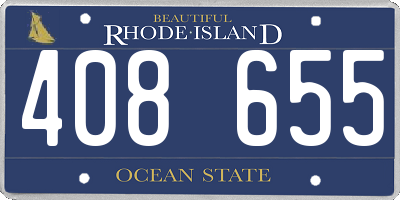 RI license plate 408655
