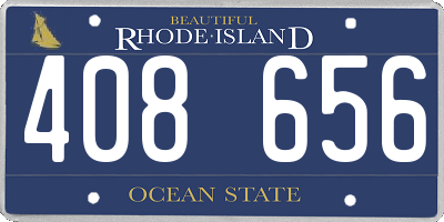 RI license plate 408656