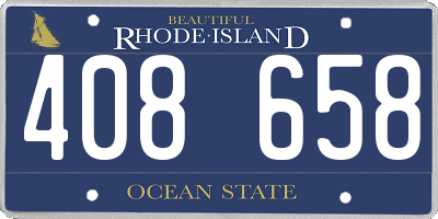 RI license plate 408658