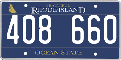 RI license plate 408660