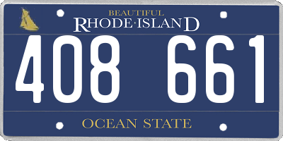 RI license plate 408661
