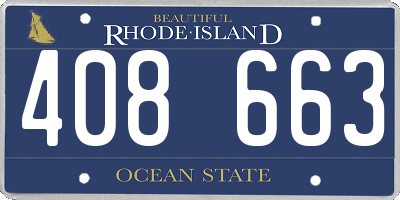 RI license plate 408663