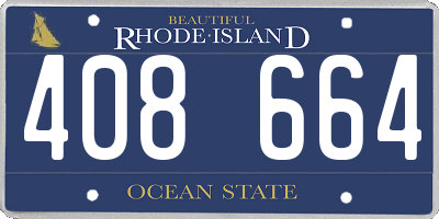 RI license plate 408664
