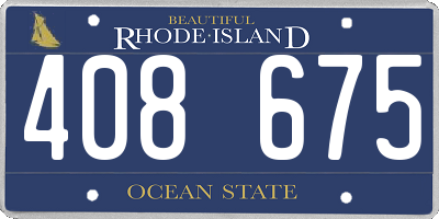 RI license plate 408675