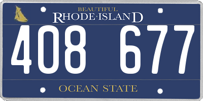 RI license plate 408677