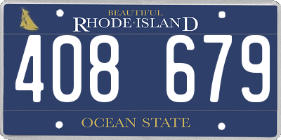 RI license plate 408679