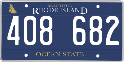 RI license plate 408682