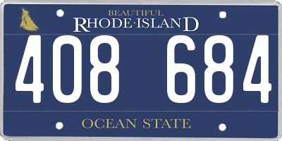 RI license plate 408684