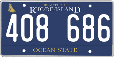 RI license plate 408686