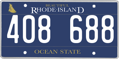 RI license plate 408688