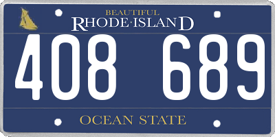 RI license plate 408689