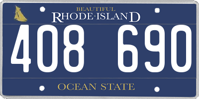 RI license plate 408690