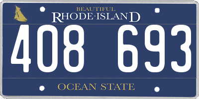 RI license plate 408693