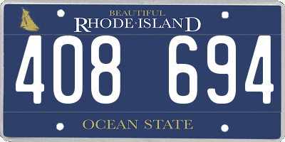 RI license plate 408694