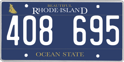 RI license plate 408695