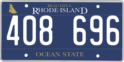 RI license plate 408696