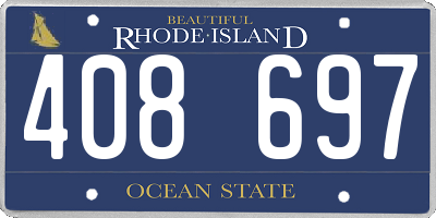 RI license plate 408697