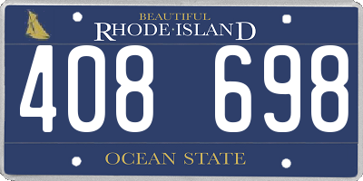 RI license plate 408698