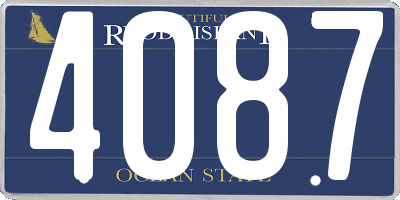 RI license plate 4087