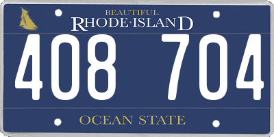 RI license plate 408704