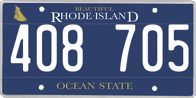 RI license plate 408705