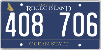 RI license plate 408706
