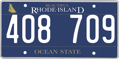 RI license plate 408709