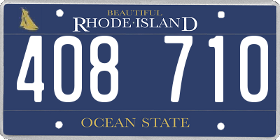 RI license plate 408710