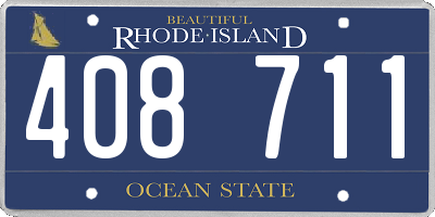 RI license plate 408711