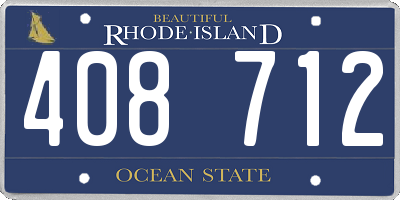 RI license plate 408712