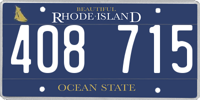 RI license plate 408715