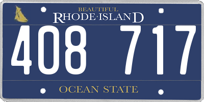 RI license plate 408717