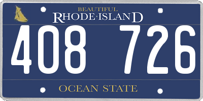 RI license plate 408726