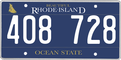 RI license plate 408728