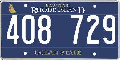 RI license plate 408729