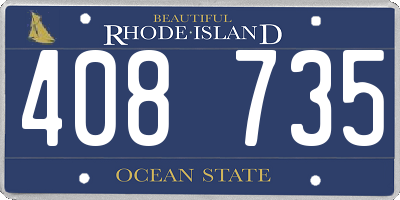 RI license plate 408735