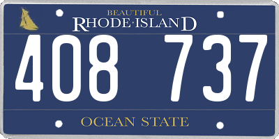RI license plate 408737