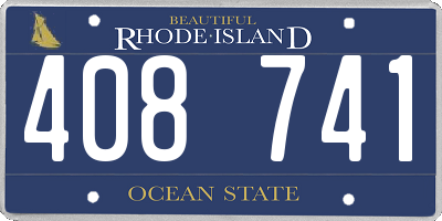 RI license plate 408741