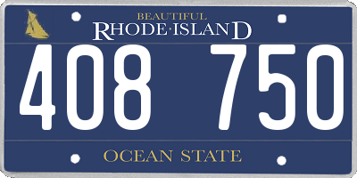 RI license plate 408750