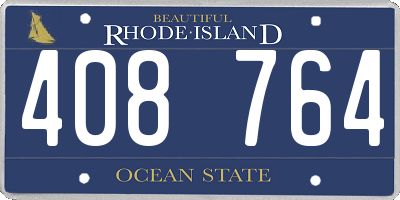 RI license plate 408764