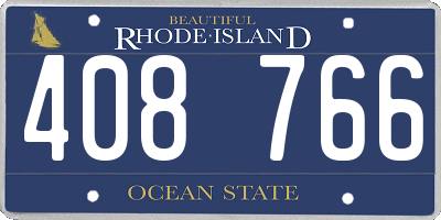 RI license plate 408766