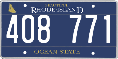 RI license plate 408771