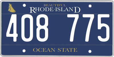RI license plate 408775