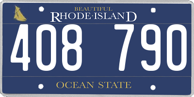 RI license plate 408790