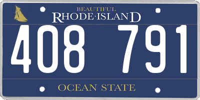 RI license plate 408791